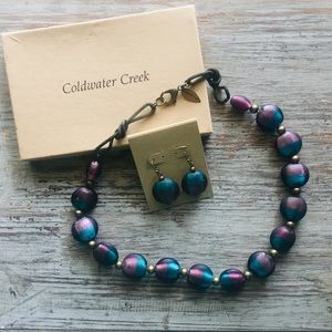 NEW Coldwater Creek Necklace Earring Set